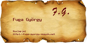 Fuga György névjegykártya