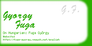 gyorgy fuga business card